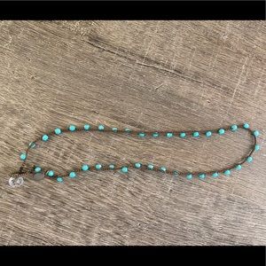 on u beaded turquoise necklace